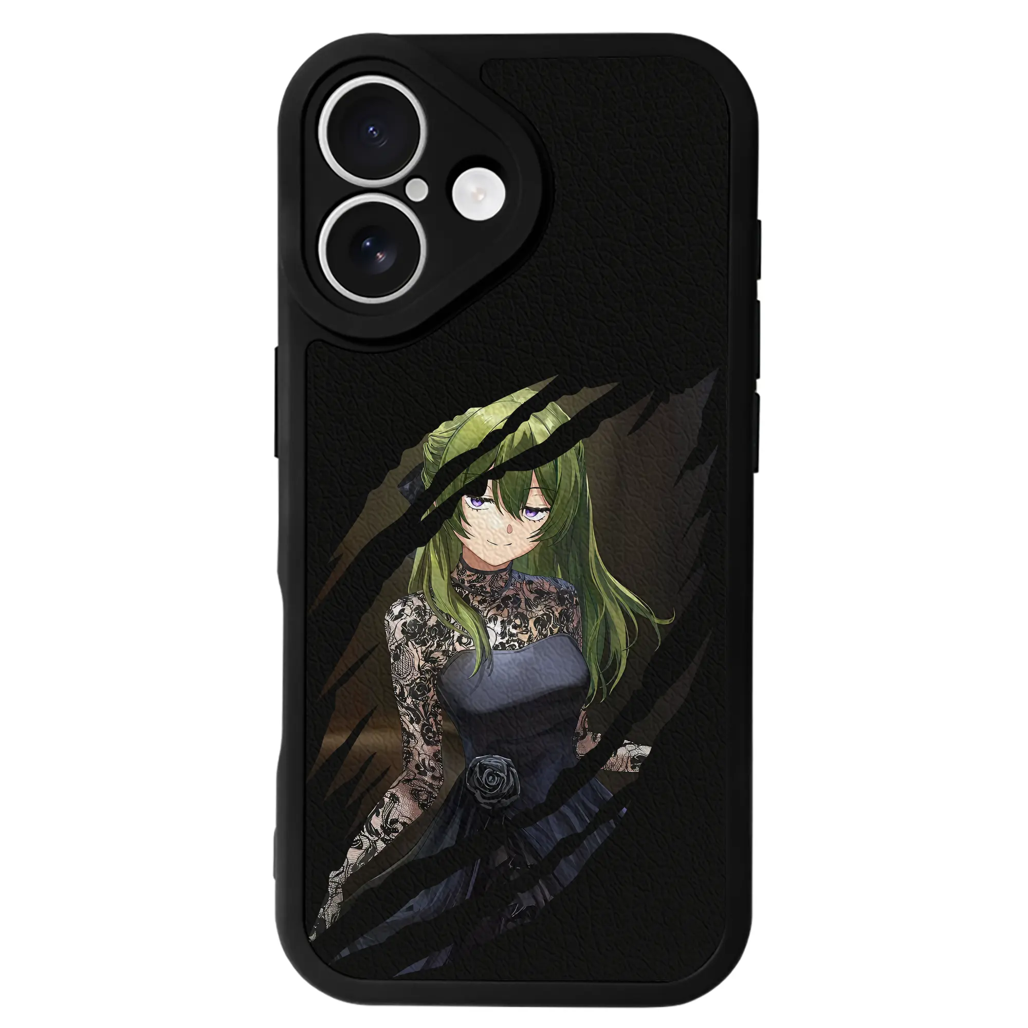 葬送のフリーレン（Frieren） グッズ,ユーベル（Übel） - IPhone 16シリーズ対応 ・ シリコンスマホケース ・ レザー調 ・ 高精度フィット ・ 耐衝撃 ・ ワイヤレス充電対応 ・ 精密カット